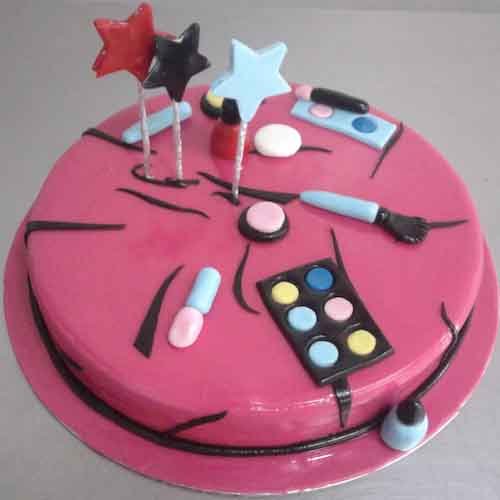 Min 2.5Kg - Makeup set birthday cake for girls - SKUCAK045 - Online ...